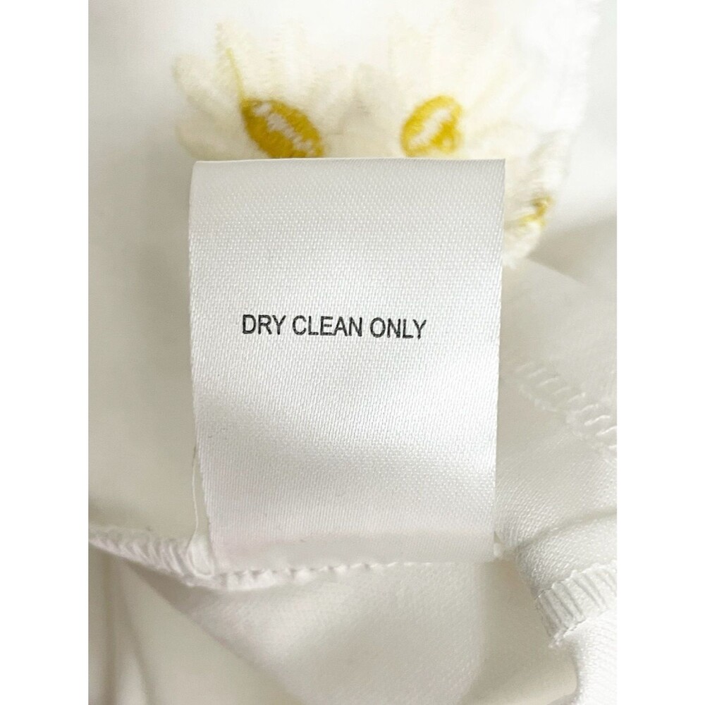 Altar’d State Daisy Embroidered Babydoll Mini Dress White Puff Sleeve Sz Medium - Picture 10 of 11
